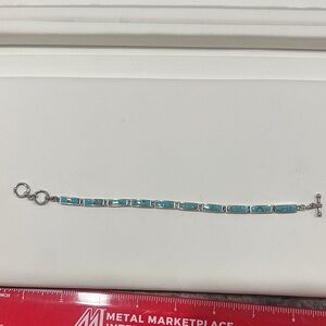 Elegant Silver and Turquoise Bracelet